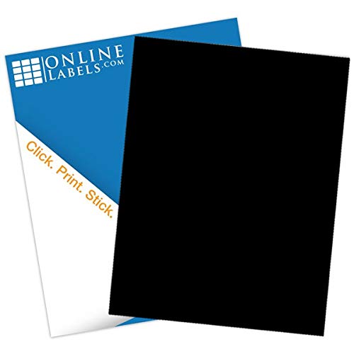 Chalkboard Sticker Paper - Pack Of 10 Full Sheet Sticker Sheets - 8.5 X 11 Sheet - Writeable - Online Labels