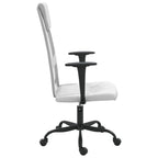 vidaXL Breathable White Mesh Fabric Office Chair with Adjustable Height and 360-degree Swivel Design and Rolling Castors