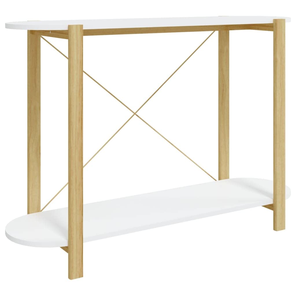 vidaXL White Console Table | Engineered Wood and Solid Pinewood Table | Scandinavian Style Decorative and Practical Table | 43.3&quot;x15&quot;x29.5&quot; Dimensions