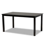 Baxton Studio Reneau Modern and Contemporary Sand Fabric Upholstered Espresso Brown Finished Wood 7-Piece Dining Set