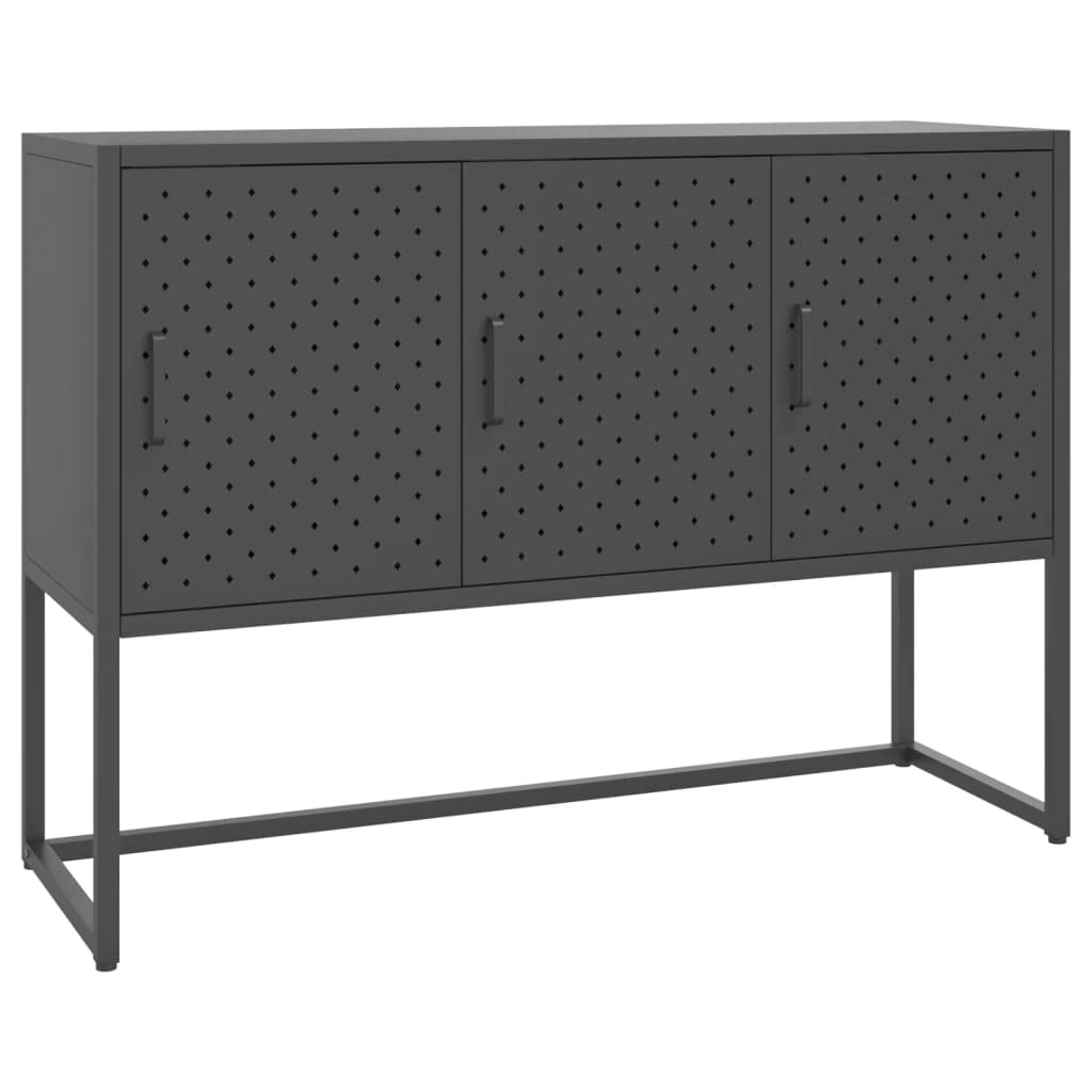 vidaXL Sideboard Buffet Cabinet for Living Room Entryway Anthracite Steel