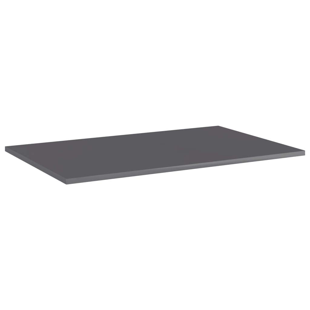 vidaXL High Gloss Gray Engineered Wood Bookshelf Boards - Modern Designed, Space-Efficient Storage Solution for Home or Office