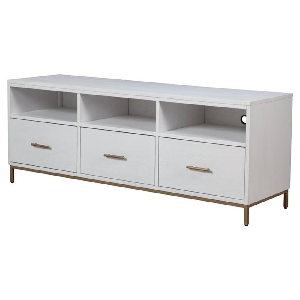 Alpine Furniture Madelyn Wood TV Console in White