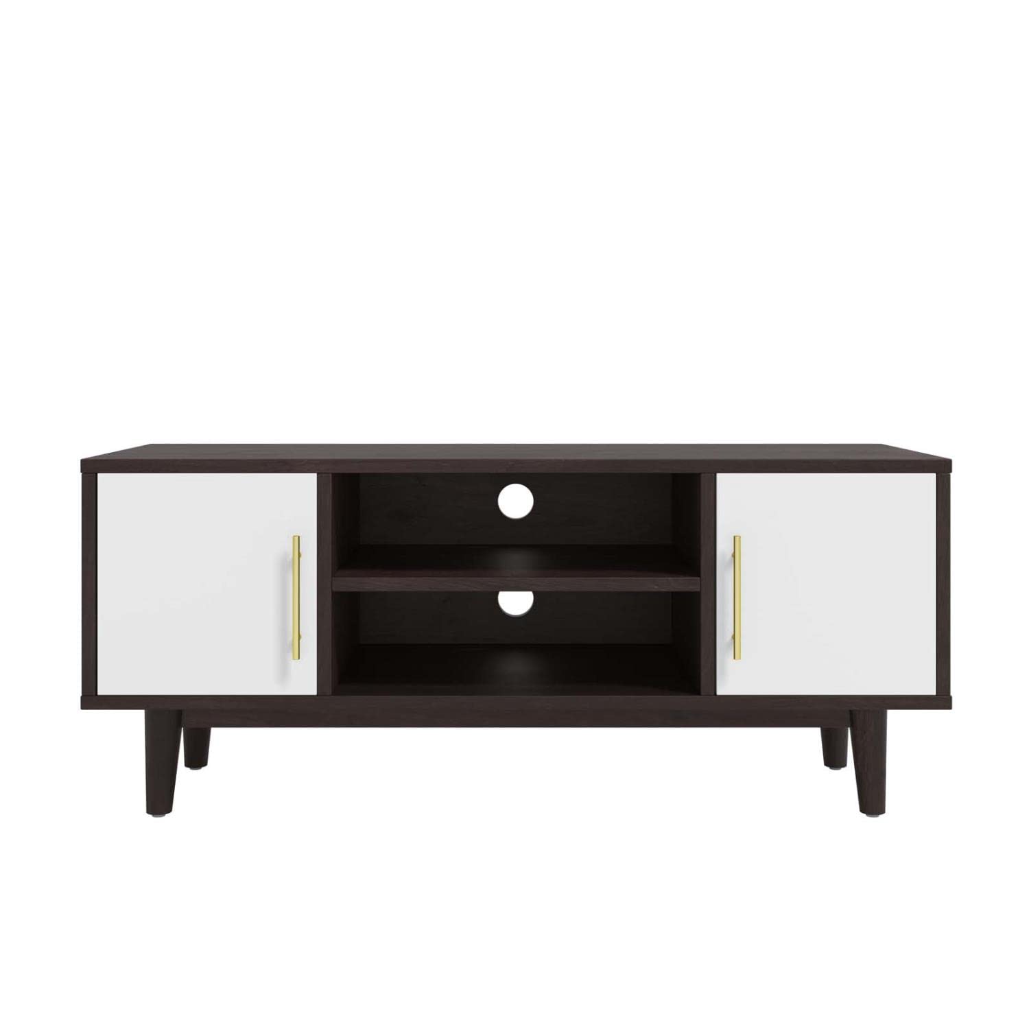 Modway Daxton Mid-Century Modern, 43&quot; TV Stand, Cappuccino White