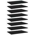 vidaXL - 8 Pcs Black Bookshelf Boards, Versatile Storage Option for Home or Office, Durable Engineered Wood, Easy to Clean, Modern Style