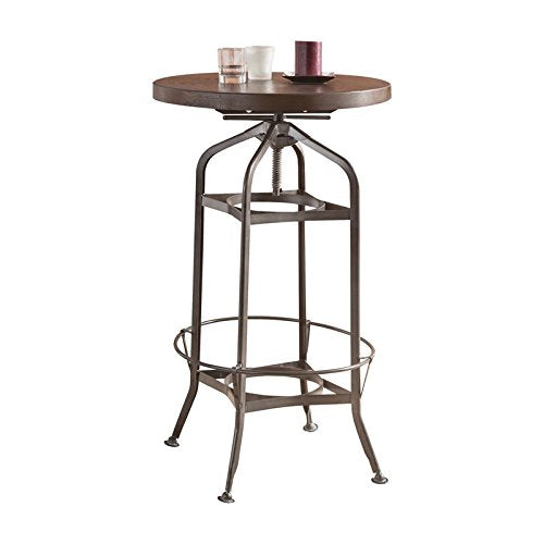 Acme Kaeso Bar Table in Walnut and Gunmetal