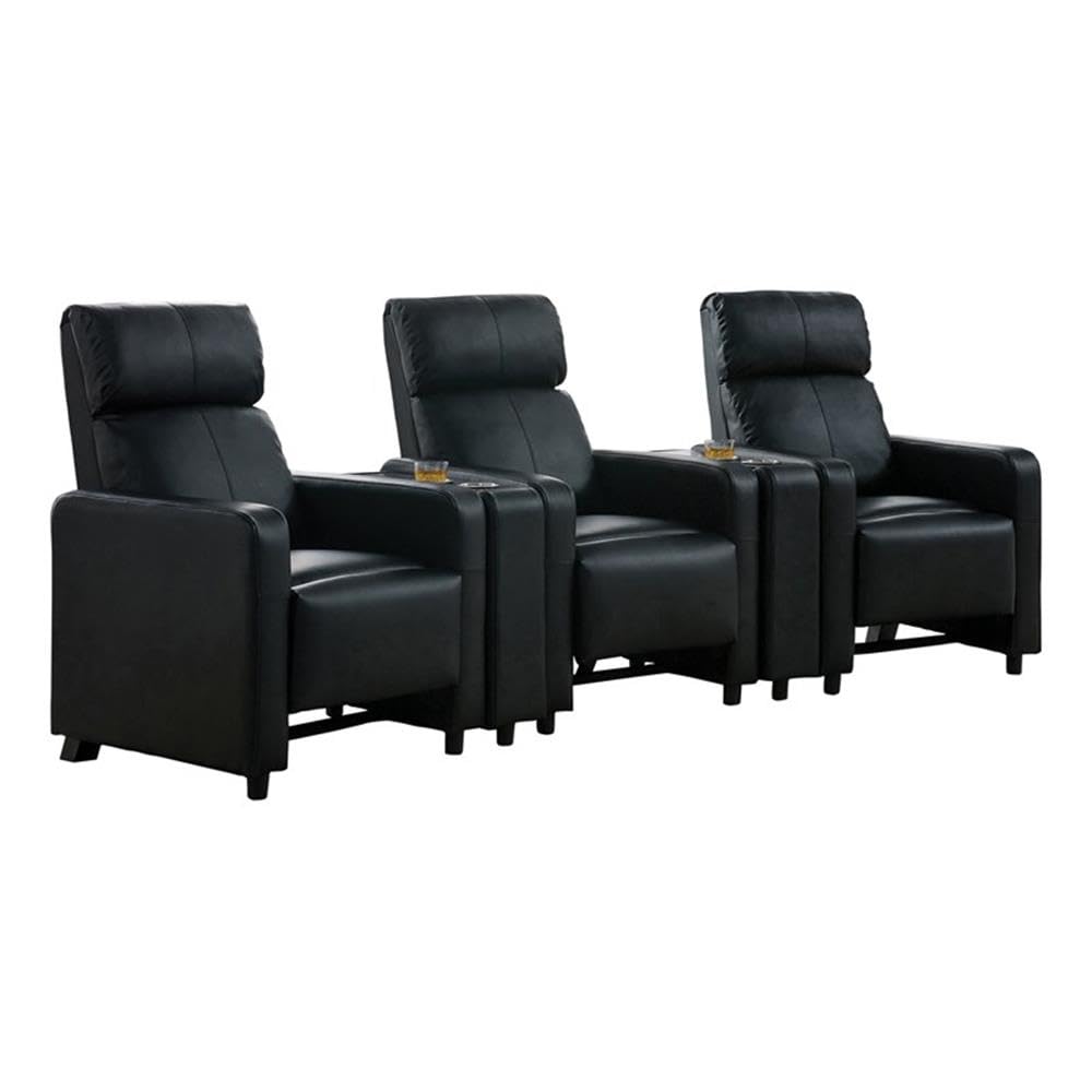Coaster Toohey 5-Piece Theater Seating (3R), Black