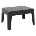 Compamia Box Resin Patio Coffee Table in Black, Commercial Grade