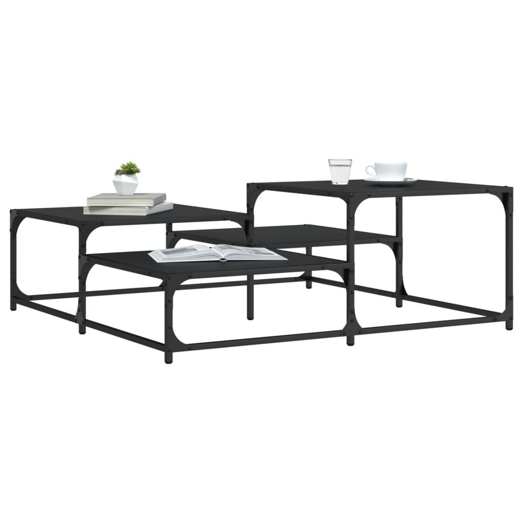 Coffee table 107x107x40cm wood black