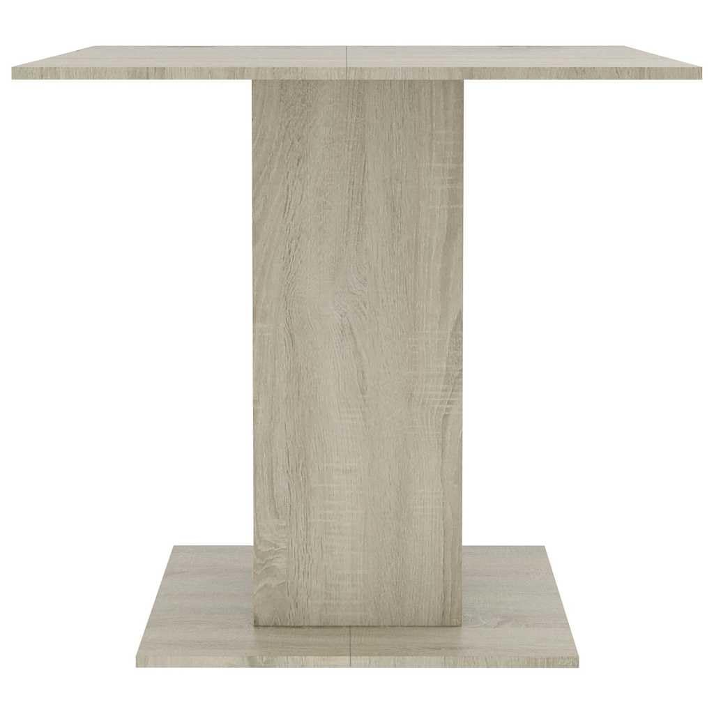 vidaXL Dining Table White and Sonoma Oak 31.5&quot;x31.5&quot;x29.5&quot; Chipboard