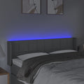 Vidaxl Led Headboard, Upholstered Headboard For Bed Home, Bed Headboard With Led Light, Bedroom Furniture, Light Gray 57.9"X6.3"X30.7"/34.6" Fabric