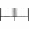 vidaXL Black Garden Fence - Steel Construction with Spear Top - 133.9x66.9 - Outdoor, Home, Property Perimeter Barrier
