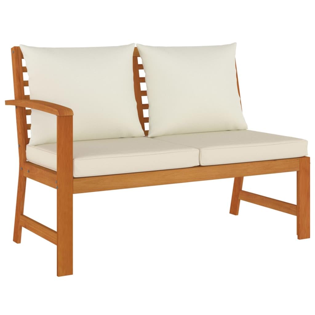 vidaXL Solid Acacia Wood - 11 Piece Patio Dining Set with Cushions, Modular and Comfortable Seating Experience with Easy Assembly, Ideal for Garden, Patio and Terrace.