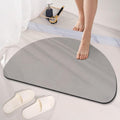 TUPERMAR D Shape Half Moon Bath Mat DShaped NonSlip Bath Mat Fast Drying Low Maintenance Ideal for Bathroom Kitchen Living Roo