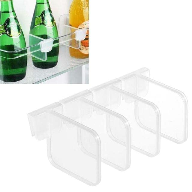 Nishaj Refrigerator Shelf Divider Clip Expandable Fridge Drawers Storage Partition Telescopic Expandable Fridge Drawer Organizer