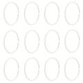 HASSJN Shower Curtain Ring, White (Pack of 12 Piece)