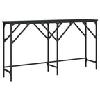 vidaXL Console Table in Black, Engineered Wood with Smooth Surface, Robust Metal Frame, Perfect for Living Room or Entryway, 55.1"x11.4"x29.5"