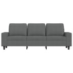 vidaXL 3-Seater Sofa in Dark Gray - 70.9" Wide, Upholstered in Polyester Fabric, Modern Style for Living Room, Lounge, Office
