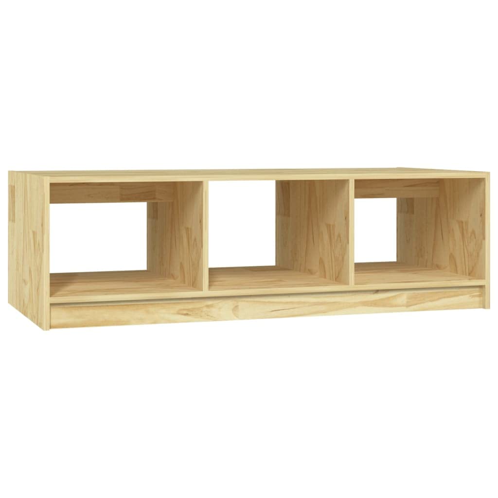 Vidaxl Solid Pinewood Coffee Table Home Indoor Living Room Dining Room Wooden Storage Accent Side Sofa Couch End Tea Table Furniture 43.3&quot;X13.4&quot;