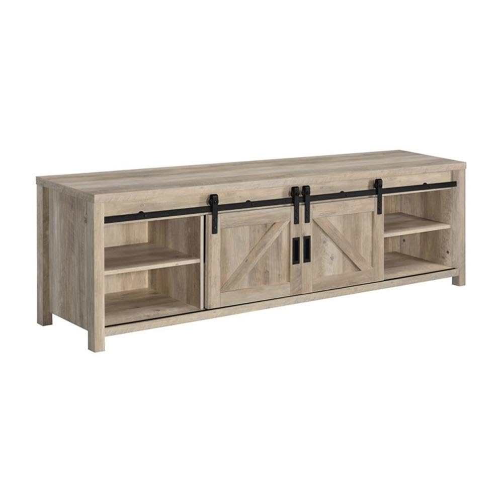 Coaster Home Furnishings Madra Rectangular TV Console with 2 Sliding Doors Antique Pine