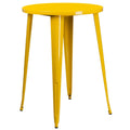 Flash Furniture Philip Commercial Grade 30" Round Yellow Metal Indoor-Outdoor Bar Height Table