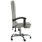 vidaXL Light Gray Velvet Massage Reclining Office Chair - Adjustable and Rotatable Comfort with Sturdy Frame for Home Office
