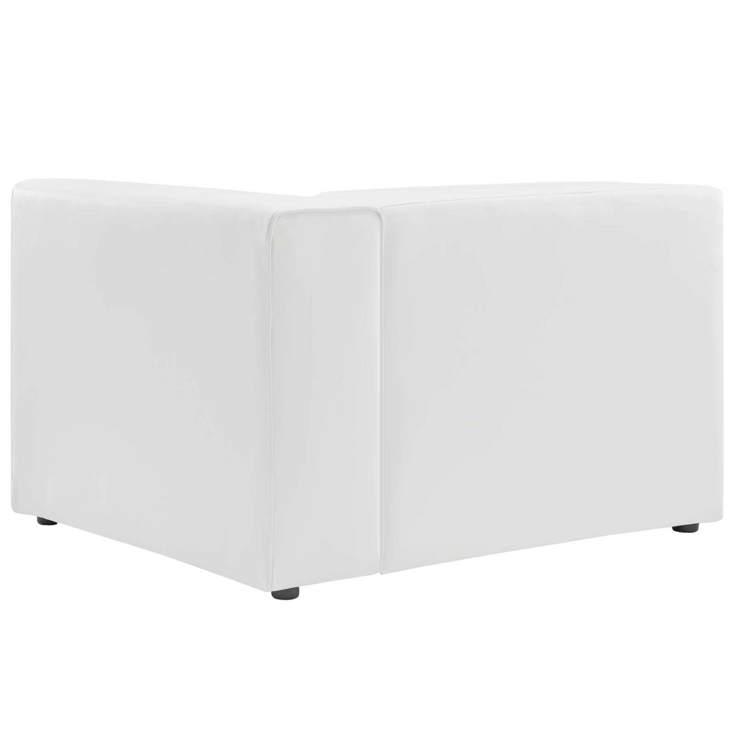 Modway Mingle Vegan Leather Sectional Sofa Right-Arm Chair in White