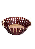 ISKA Beautiful Wooden Bamboo Fruit & Vegetable Basket with Handle for Home Kitchen