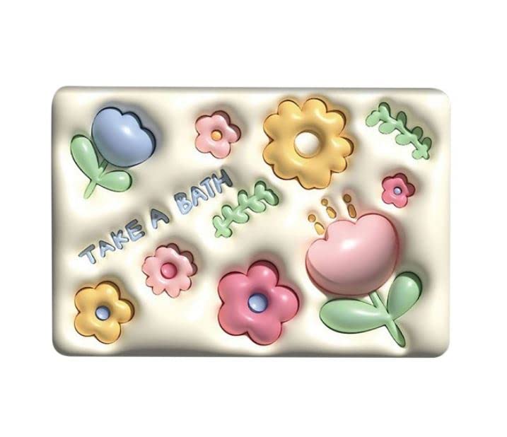 HYSNEZ 3D Cute Bathroom Mat Rug Diatomite Absorbent Bath Carpet Quick Drying Shower Bathtub Foot Mat NonSlip Floor Mat for Home