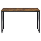 Acme Zaidin Wooden Rectangle Top Writing Desk In Weathered Oak And Black