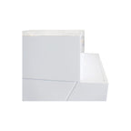 Best Master Poplar Wood Left-Facing Bedroom Nightstand In White/Black