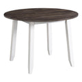 Intercon Kona 42" Drop Leaf Table with 4 Legs, Gray & White