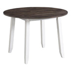 Intercon Kona 42" Drop Leaf Table with 4 Legs, Gray & White