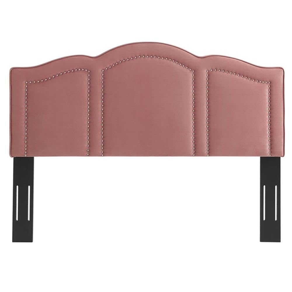 Modway Cecilia Performance Velvet King/California King Headboard in Dusty Rose with Nailhead Detail