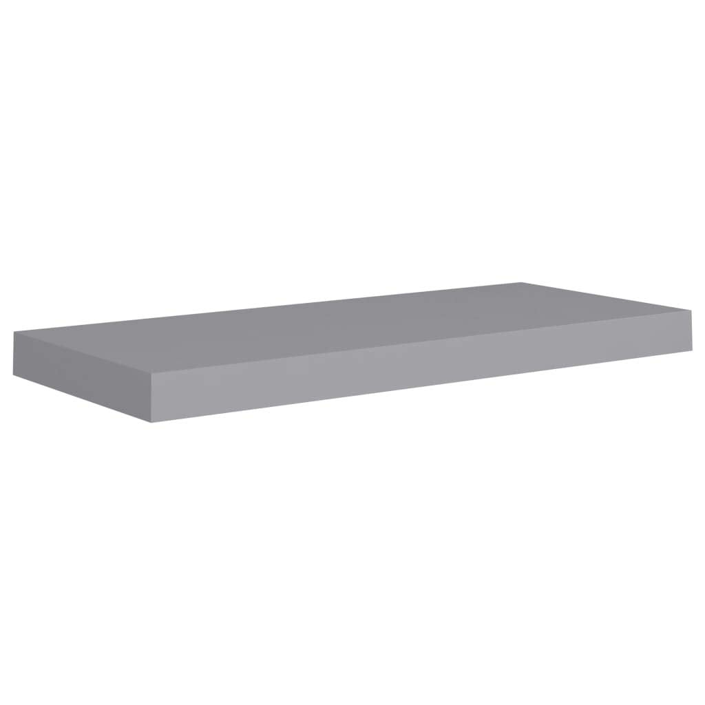 vidaXL Gray Floating Wall Display Shelf with Invisible Mounting System, Honeycomb MDF and Metal Frame, 23.6&quot;x9.3&quot;x1.5&quot;, Assembly Required