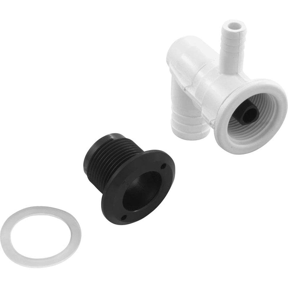 Waterway Euro Snap-In 3/8In. Air Barb X 3/4In. Ribbed Barb Snap-In Spa Jet Body Assembly 212-1630