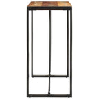 vidaXL Solid Reclaimed Wood Bar Table - Vintage Industrial Rectangular Bistro Table for Dining, Kitchen, 43.3"x21.7"x43.3", Iron Frame