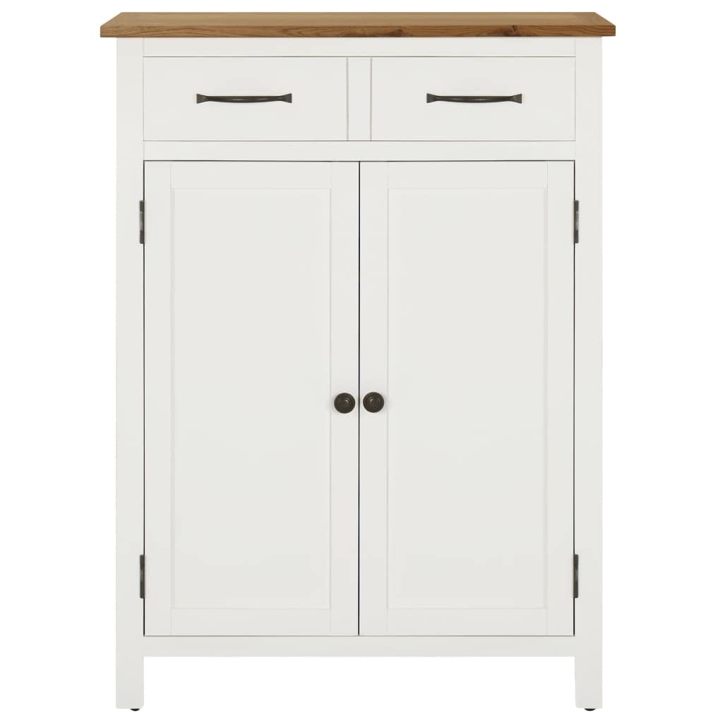 vidaXL Shoe Cabinet, 4-Tier Shoe Organizer with Doors and Drawer, Hall Cabinet, Hidden Shoe Storage for Entryway Hallway Bedroom, Solid Oak Wood