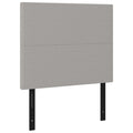 Vidaxl Set Of 2 Headboards Fabric Upholstery With Foam Filling, Light Gray, Dimensions: 39.4" X 2" X 30.7"/34.6"