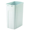 Knape & Vogt 35qt Trash Can Contractor Pack of 6ea, 17.5 by 14.25 by 9.32, White