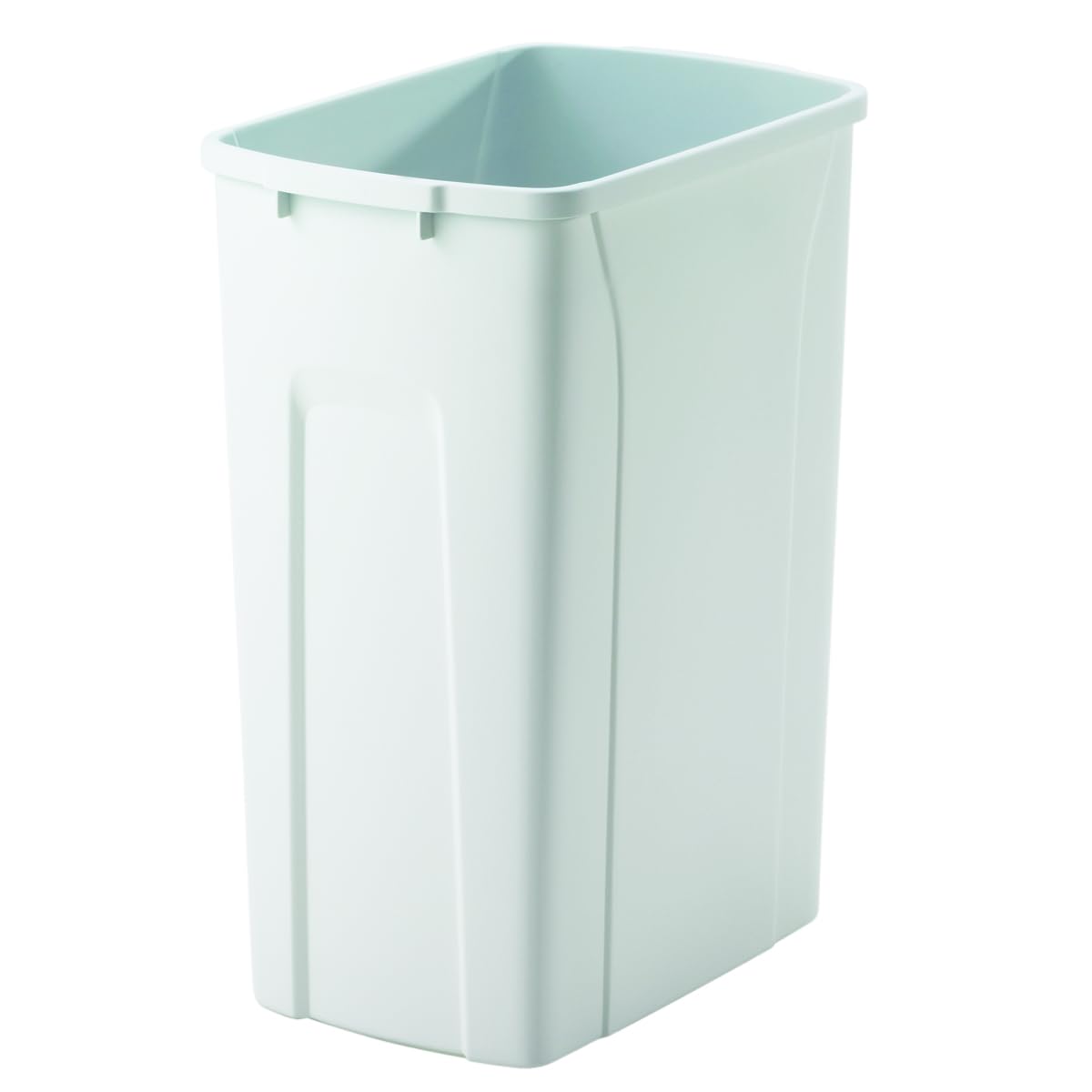 Knape & Vogt 35qt Trash Can Contractor Pack of 6ea, 17.5 by 14.25 by 9.32, White
