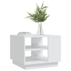 vidaXL Coffee Table White 21.7"x21.7"x16.9" Engineered Wood