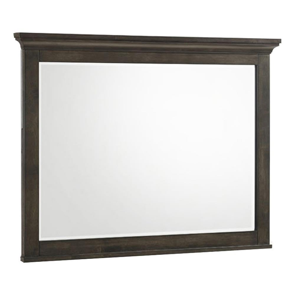 Intercon Hawthorne 46&quot; Wide Landscape Mirror With Beveled Mirror Glass, Brushed Charcoal