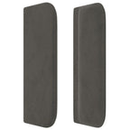 vidaXL Headboard, Upholstered Headboard for Bed Home, Bed Headboard with Ears, Bedroom Furniture, Dark Gray 64.2"x6.3"x30.7"/34.6" Velvet