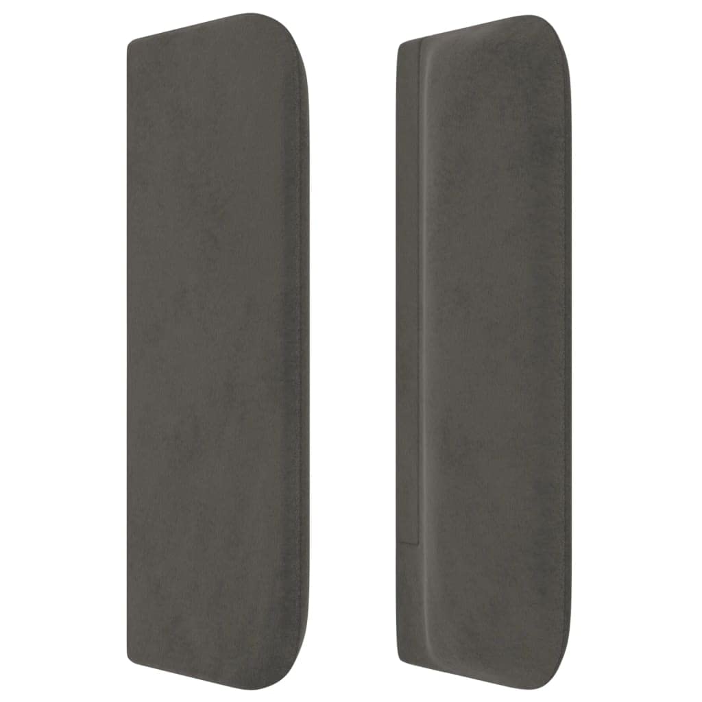 vidaXL Headboard, Upholstered Headboard for Bed Home, Bed Headboard with Ears, Bedroom Furniture, Dark Gray 64.2"x6.3"x30.7"/34.6" Velvet