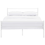 CasaFoyer Alina Platform Full Bed Frame | Rustic Charm | Sturdy Steel Frame | 1323 lbs Weight Capacity | No Box Spring Needed | Compatible with Memory Foam, Spring, Latex, Hybrid Mattresses | Mattress not included