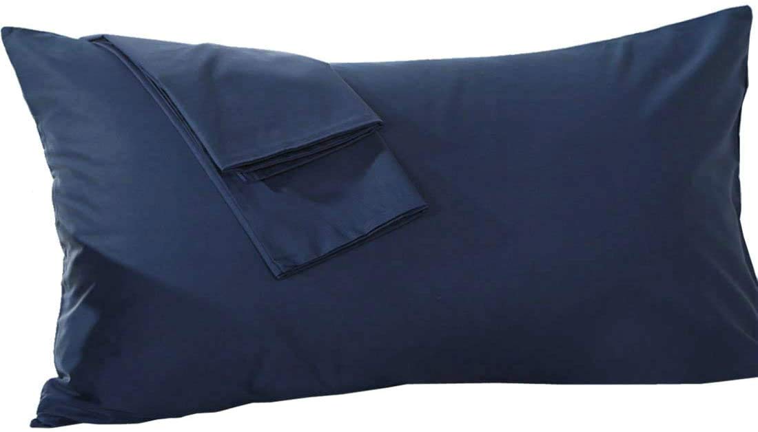 Body Pillowcase 20 X 54 Body Pillow Cover Navy Blue Zipper Closer Set Of 1 Body Pillow Case Premium- 600 Thread Count Hotel Qual