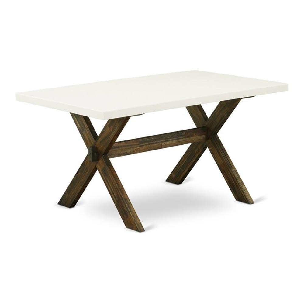East West Furniture Xt726 X-Style Dining Table - A Rectangle Kitchen Table Top With Stylish Legs, 36X60 Inch, Multi-Color