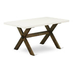 East West Furniture Xt726 X-Style Dining Table - A Rectangle Kitchen Table Top With Stylish Legs, 36X60 Inch, Multi-Color