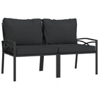 vidaXL 6 Piece Patio Lounge Set with Gray Cushions Steel
